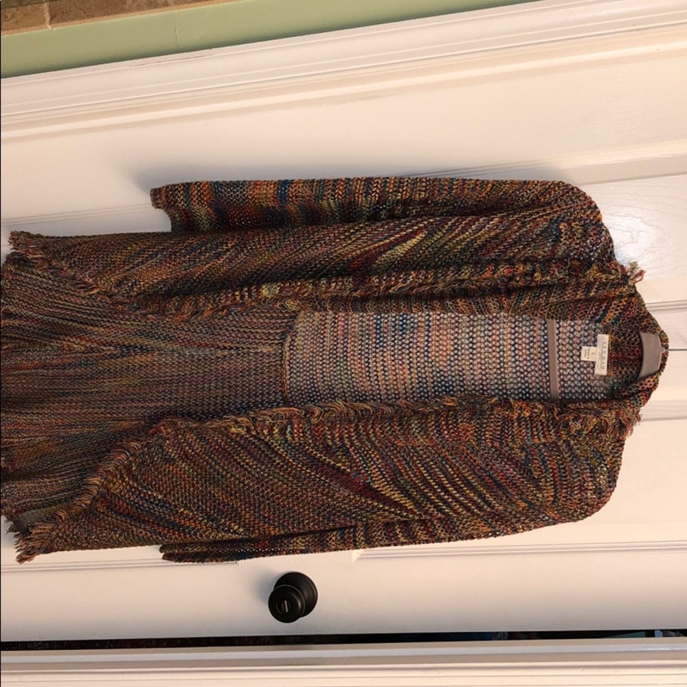 Rainbow loose knit cardigan